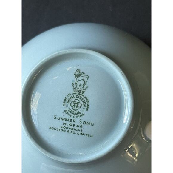 Royal Dalton Bone China Summer Song Cup/Saucer Made In England Set (4) H4949 - Picture 11 of 16